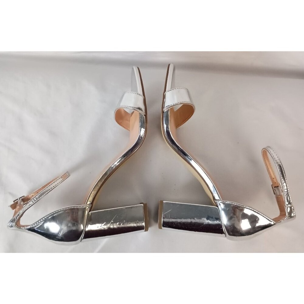 Madden Girl Beella Heeled Sandals Women’s Size 9 Silver NWOB - Picture 8 of 11